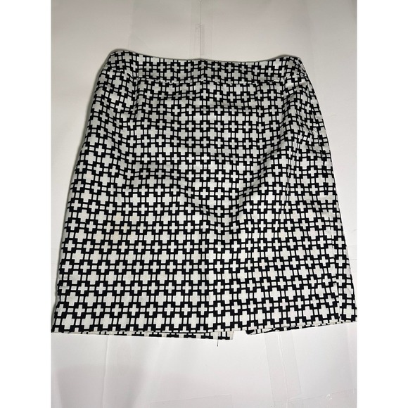 Cynthia Rowley Dresses & Skirts - Cynthia Rowley Black And White Geometric Print Cotton Pencil Skirt 8